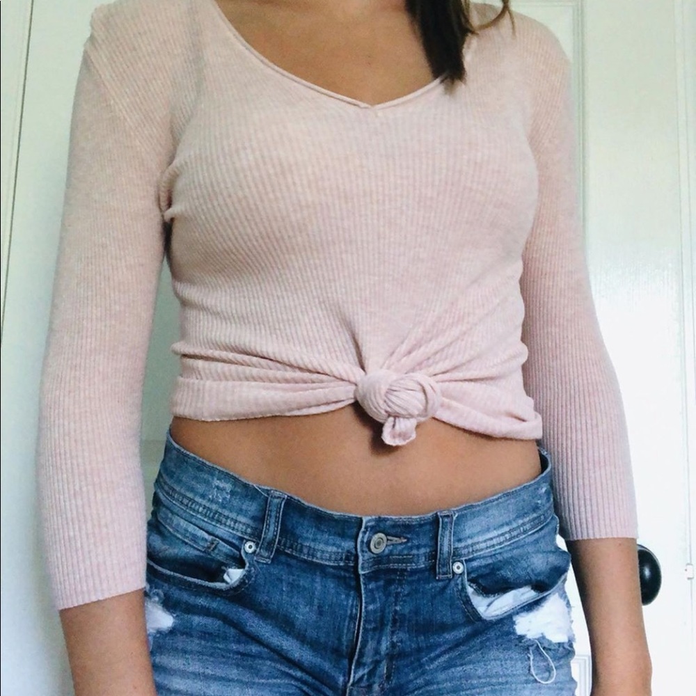 light pink long sleeve